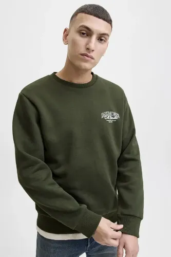 Resim Jack & Jones Jjmakoto Sweat Crew Neck Erkek Sweat 12278601