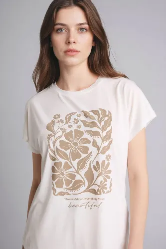 Resim Defacto Kadın T-shirt G8804AX/ER105