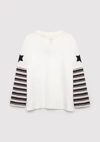 Resim Mavi Kız Çocuk T-shirt M7610480-70057