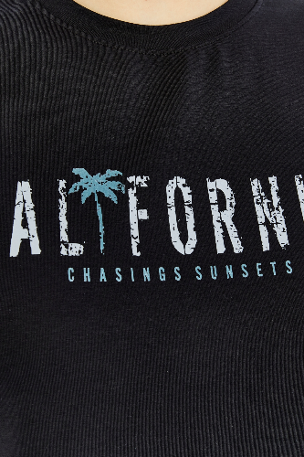 Resim Viole&More Kadın T-Shirt Yk21 California Baskılı