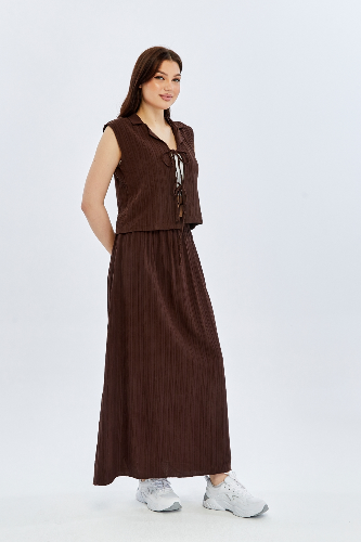 Resim Viole&More Kadın Etek Takım Kolsuz Bağlamalı