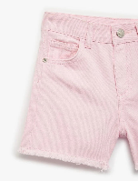 Resim Koton Kız Çocuk Kot&Kanvas Şort 6SKG40006AD