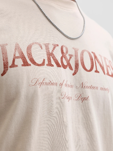 Resim Jack & Jones Jjdevın Daytona Prınt Tee Ss Crew Ln Erkek T-Shirt 12290173