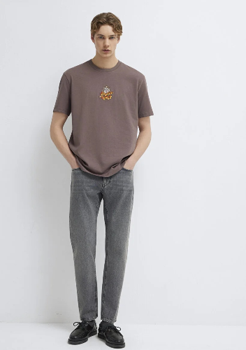 Resim Mavi Erkek T-shirt M0612657-86683