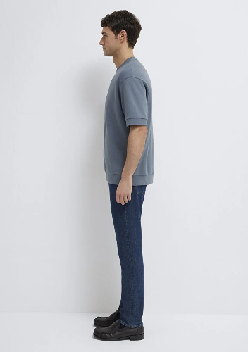 Resim Mavi Erkek T-shirt M0611614-80776