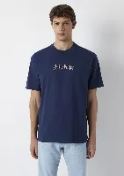 Resim Mavi Erkek T-Shirt M0613450-70497