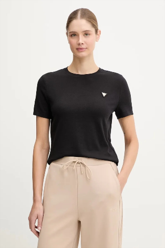 Resim Guess Athleisure  Kadın  T-shirt V6RI17KD741-JBLK Sonıa Cn Ss T-Shırt