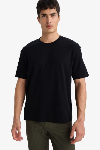 Resim Defacto Erkek T-shirt E7961AX/BK81