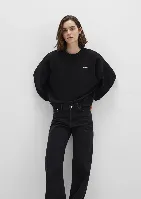Resim Mavi Yuvarlak Yaka Logo Kadın Sweat M1S10490-900