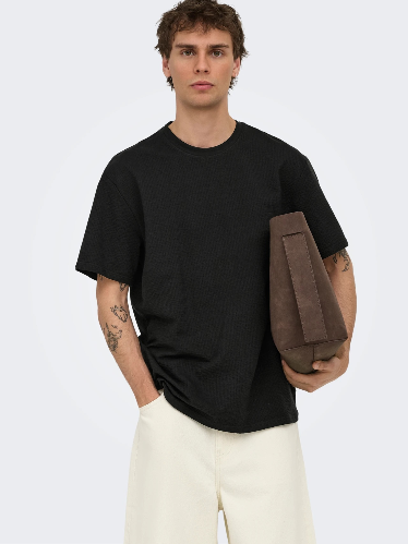 Resim 22028692 Only Sons Onskıan Lıfe Reg Seersucker Ss Tee Noos Erkek T-shirt