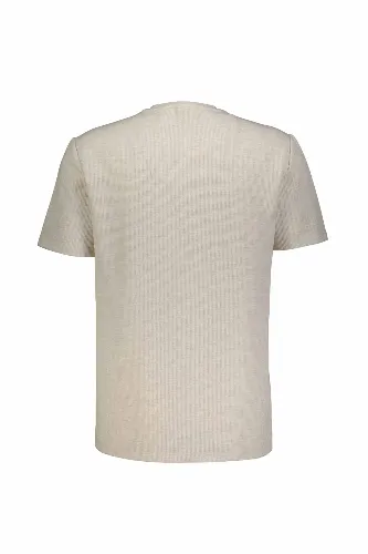 Resim Süvari Waffle Sıfır Yaka Erkek T-shirt Sts1014000001