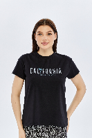 Resim Viole&More Kadın T-Shirt Yk21 California Baskılı