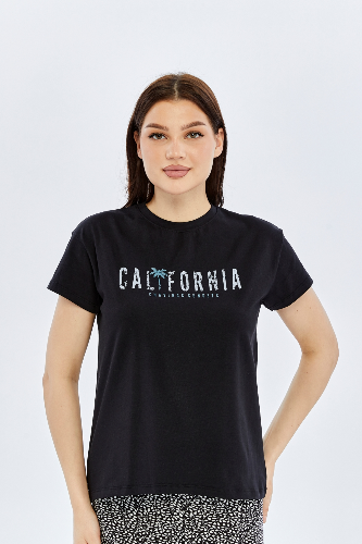 Resim Viole&More Kadın T-Shirt Yk21 California Baskılı