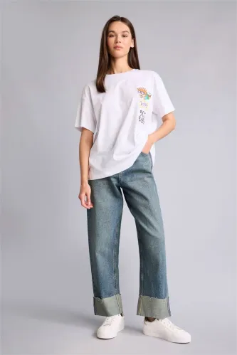 Resim Defacto Kadın T-shirt G5045AX/WT32