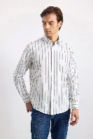 Resim Süvari Cotton Regular Uzun Kol Gömlek Erkek Gömlek SGM1008400007