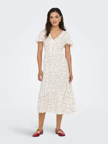 Resim Only Onlmarıanne Lıfe S/S Mıdı Dress Wvn Kadın Elbise 15247335