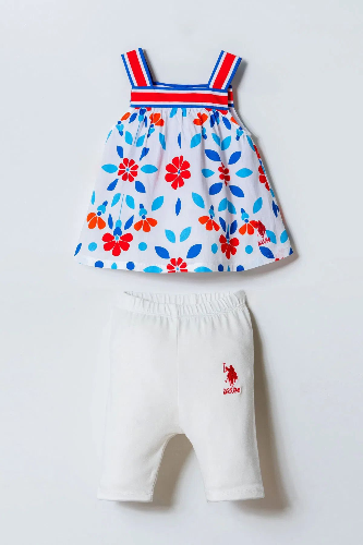 Resim U.S. Polo Assn Bebek Kız  Bebek İkili Takım USB2998