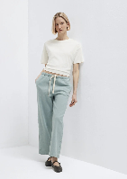 Resim Mavi Kadın Kanvas Pantolon M1011203-70113