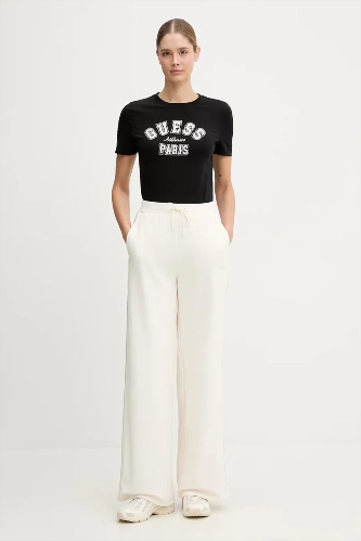 Resim Guess Athleisure  Kadın  T-shirt V6RI15J1314-JBLK Anıta Cn Ss T-Shırt