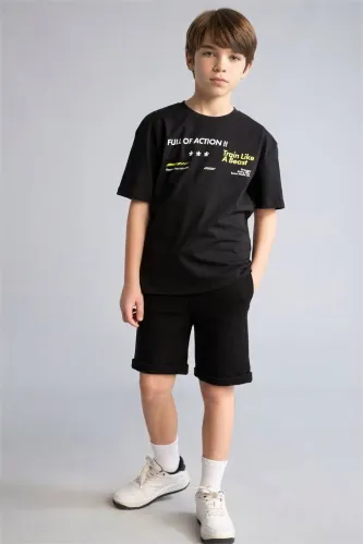 Resim Defacto Erkek Çocuk T-shirt H2695A8/BK81