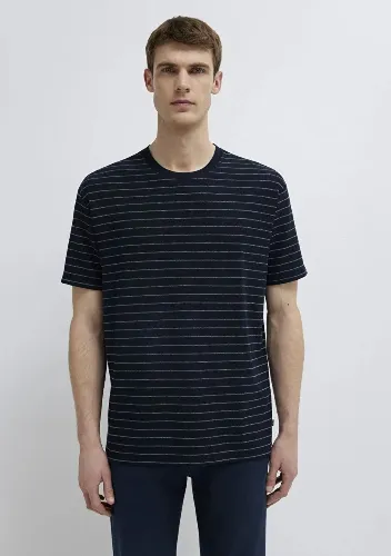 Resim Mavi Erkek T-shirt M0613334-70497
