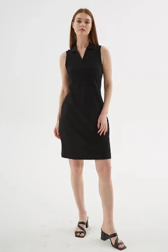 Resim Fashion Friends Kadın Polo V Yaka Kolsuz Elbise 26Y0600K1