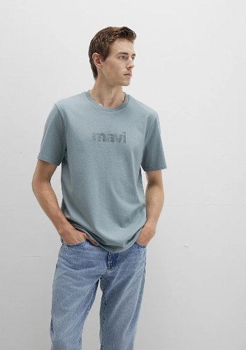 Resim Mavi Erkek T-shirt M0612936-70118