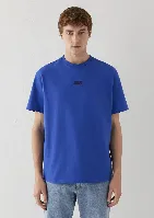 Resim Mavi Erkek T-shirt M0613349-70896
