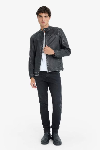 Resim Defacto Erkek  Deri Mont E8855AX/BK27