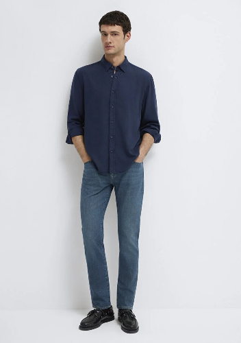 Resim Mavi Erkek Uzun Kol Gömlek M0211482-70490