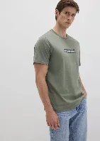 Resim Mavi Baskılı Erkek T-Shirt M0610943-80692