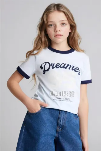 Resim Defacto Kız Çocuk T-shirt G1780A8/BE793