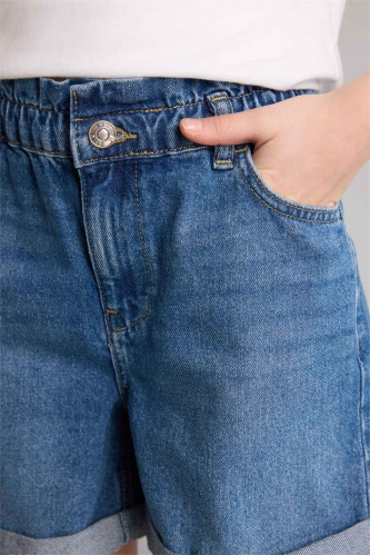 Resim Defacto Kız Çocuk Kot&Kanvas Şort B8113A8/NM39