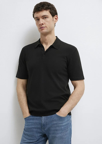 Resim Mavi Erkek Triko T-shirt M0710249-900