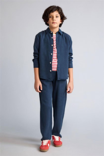Resim Defacto Erkek Çocuk Uzun Kol Gömlek G5005A8/NV175