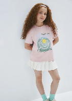 Resim Mavi Kız Çocuk T-shirt M7610396-71007