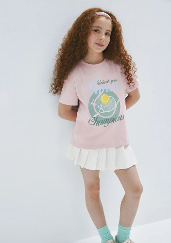 Resim Mavi Kız Çocuk T-shirt M7610396-71007