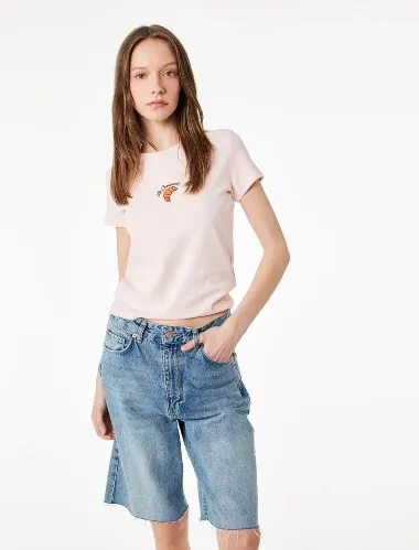 Resim Koton Kadın T-shirt 6SAL10713IK