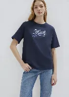 Resim Mavi Kadın T-shirt M1613565-82318