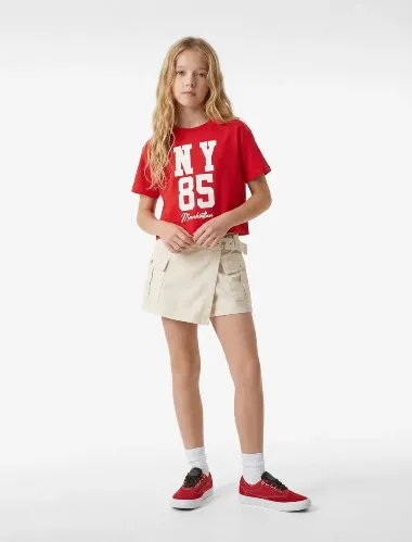 Resim Koton Kız Çocuk T-shirt 6SKG10108AK