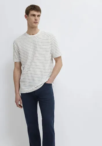 Resim Mavi Erkek T-shirt M0613334-70057