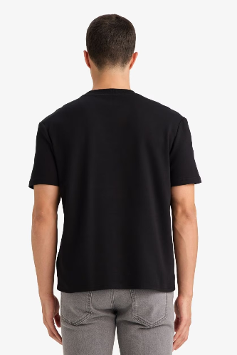 Resim Defacto Erkek T-shirt D7912AX/BK81