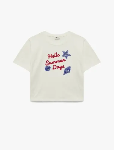 Resim Koton Kız Çocuk T-shirt 6SKG10438AK