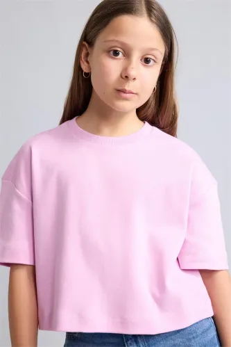 Resim Defacto Kız Çocuk T-shirt H7237A8/PN650