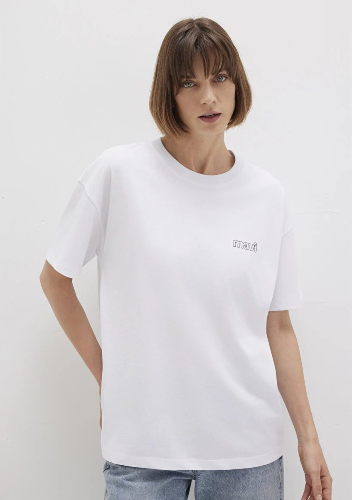 Resim Mavi Kısa Kol Kadın T-Shirt M1611309-620