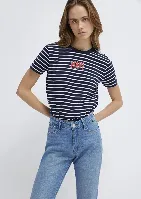 Resim Mavi Kadın T-shirt M1613562-88030