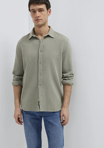 Resim Mavi Erkek Uzun Kol Gömlek M0211518-71484