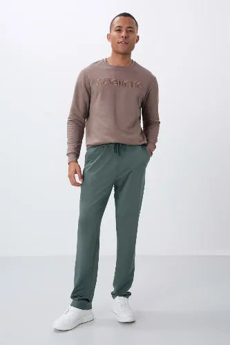 Resim T06Er-84682 Düz Paça Erkek Eşofman Alt