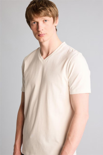 Resim Defacto Erkek T-shirt D7938AX/WT32