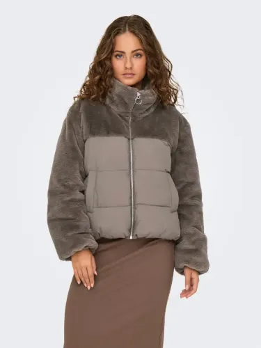 Resim Only Onlwanja Fur Puffer Mıx Jacket Noos Otw Kadın Mont 15292945
